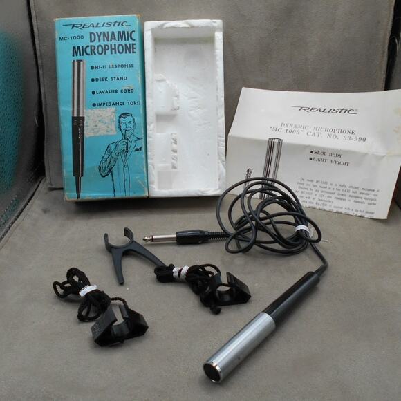 Realistic MC-1000 Dynamic Microphone in Original Box Vintage Untested Japan - Picture 3 of 11